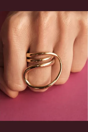 CHARLOTTE CHESNAIS Bague Round Trip en vermeil