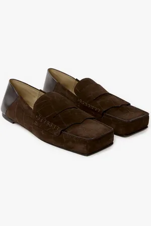Jacquemus Les Mocassins Carré en croûte de cuir embossée croco