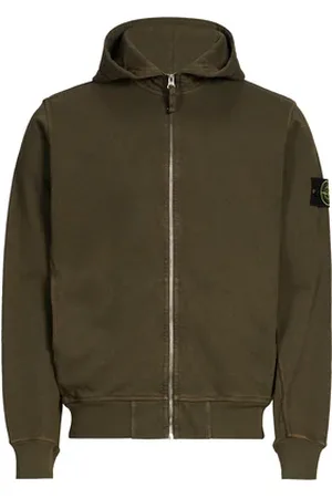 Stone Island Hoodie à glissière en coton