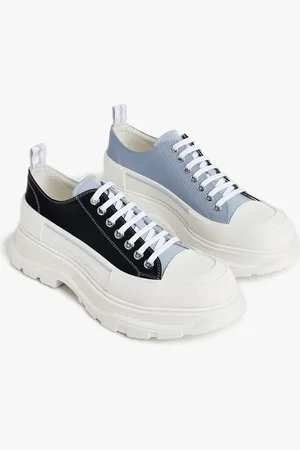Alexander McQueen Chaussures à lacets Tread Slick bicolore en cuir