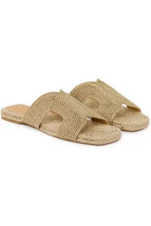 Castaner Sandale plate Puri en jute mélangé