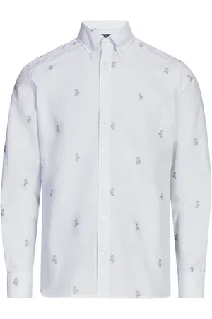 Hackett Chemise imprimée coton et lin