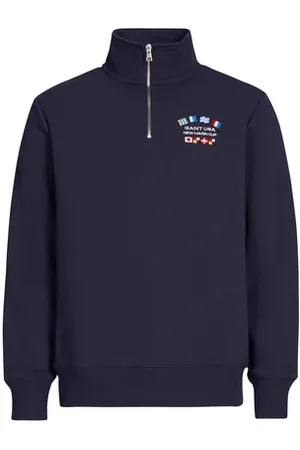 GANT Sweat droit brodé en coton mélangé