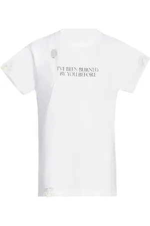 COPERNI T-shirt troué et imprimé
