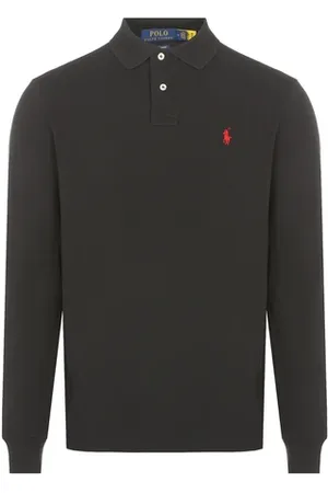 Ralph Lauren Polo droit à manches longues en maille piqué de coton