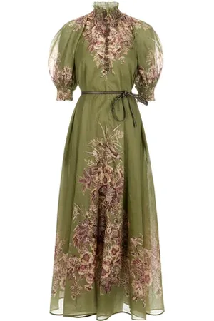 ZIMMERMANN Robe Longue imprimée en ramie