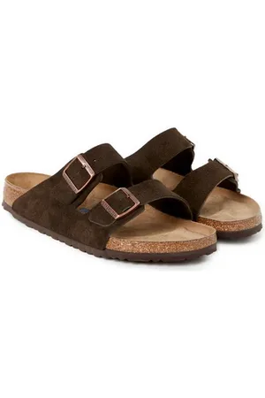 Birkenstock Sandales plates en cuir