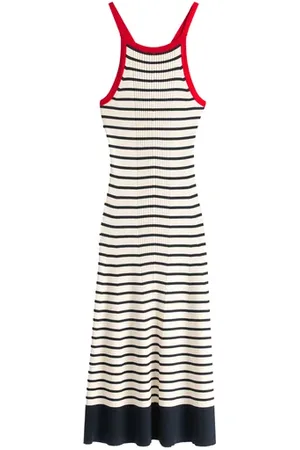 Tommy Hilfiger Robe longue en maille à rayures
