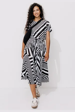 Promod Robe plissée et rayée Femme - Vêtements - MODE Femme