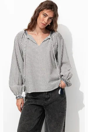 Promod Blouse rayée en coton Femme - Vêtements - MODE Femme