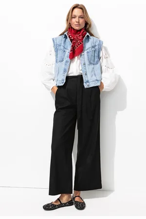 Promod Pantalon large en lin mélangé - Vêtements - MODE Femme