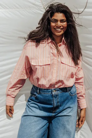 Promod Chemise rayée oversize Femme - Vêtements - MODE Femme
