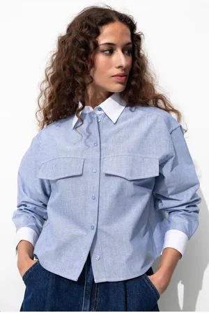 Promod Chemise courte à col blanc - Vêtements - MODE Femme