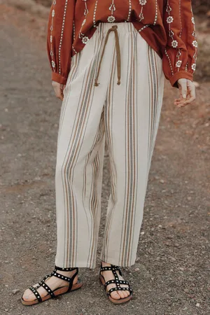 Promod Pantalon court rayé Femme - Vêtements - MODE Femme