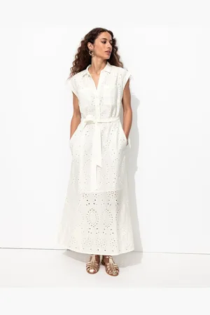 Promod Longue robe broderie anglaise - Vêtements - MODE Femme