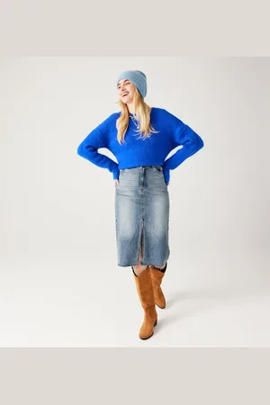 Promod Jupe midi en jean Femme - Vêtements - MODE Femme