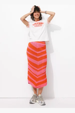 Promod Jupe midi en crochet Femme - Vêtements - MODE Femme