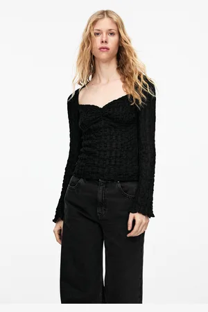 Pull&Bear T-Shirt Corset Texturé
