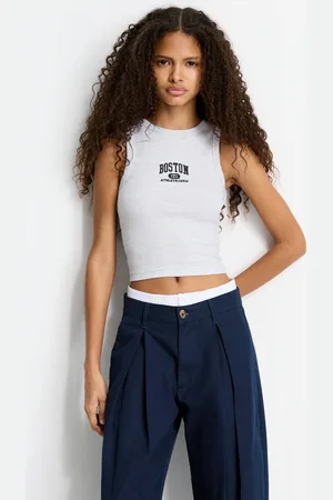 Pull&Bear Débardeur Broderie Boston
