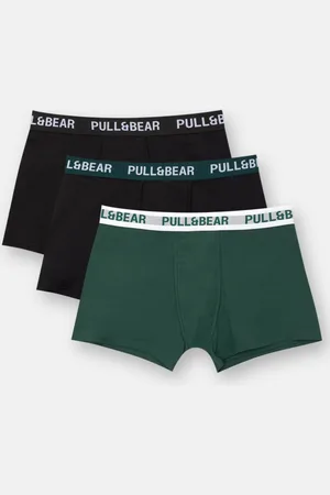 Pull&Bear Pack 3 Boxers Avec Logo Vert
