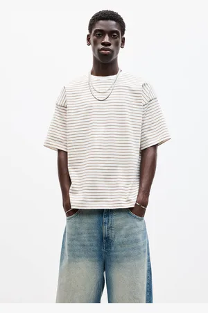 Pull&Bear T-Shirt Boxy À Rayures