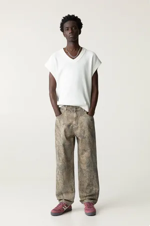 Pull&Bear Pantalon Baggy Imprimé