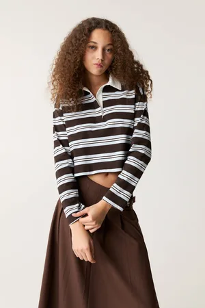 Pull&Bear Polo Cropped À Rayures