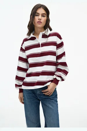 Pull&Bear T-Shirt À Manches Longues Et Col Polo