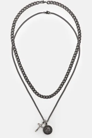 Pull&Bear Lot Colliers Pendentif Croix