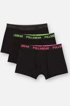 Pull&Bear Lot 3 Boxers Logo Fluo