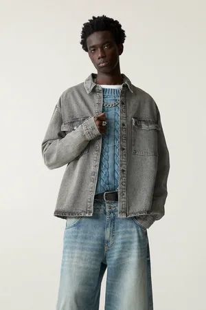 Pull&Bear Chemise Jean Grise