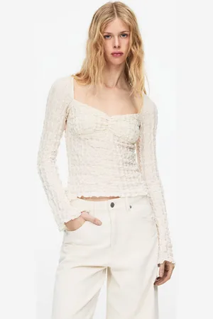Pull&Bear T-Shirt Corset Texturé