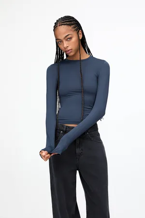 Pull&Bear T-Shirt En Polyamide À Manches Longues