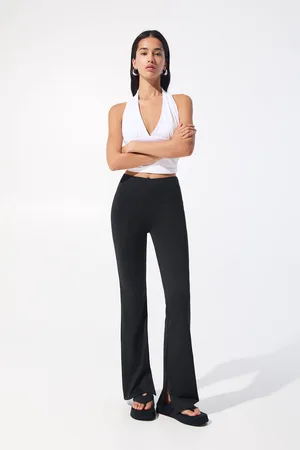 Pull&Bear Pantalon Flare En Polyamide Froncé