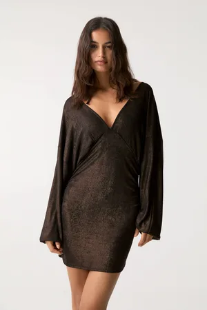 Pull&Bear Robe Courte En Tissu Métallisé