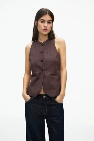 Pull&Bear Gilet Sans Manches À Carreaux