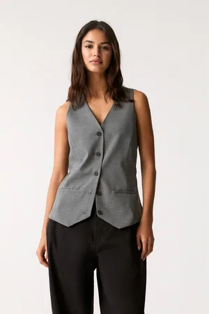 Pull&Bear Veste Sans Manches À Carreaux