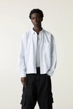Pull&Bear Chemise À Rayures Effet Froissé