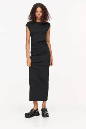 Pull&Bear Robe Midi Froncée