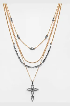 Pull&Bear Lot Chaînes Brillants Et Croix