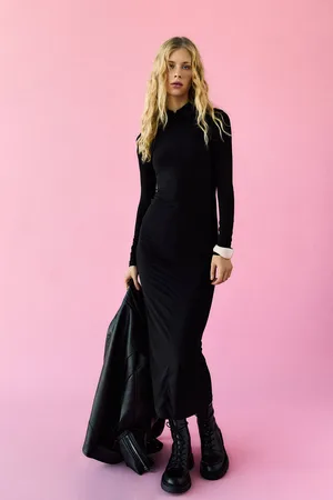 Pull&Bear Robe Midi Col Polo