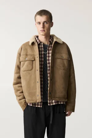 Pull&Bear Veste En Suédine Avec Col En Mouton Synthétique