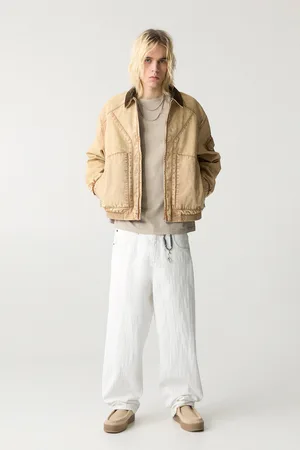 Pull&Bear Jean Blanc Texturé