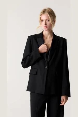 Pull&Bear Blazer À Revers Satiné