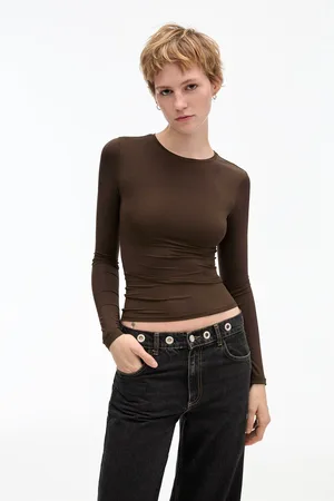 Pull&Bear T-Shirt En Polyamide À Manches Longues
