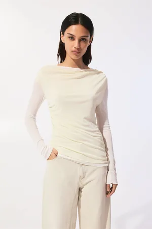 Pull&Bear Top Double Asymétrique Semi-Transparent