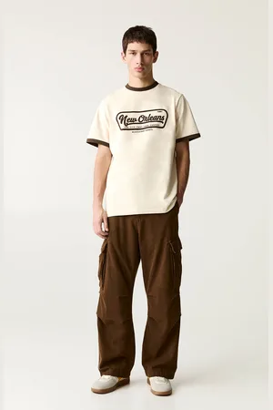 Pull&Bear Pantalon Cargo Baggy Délavé