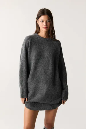 Pull&Bear Robe Maille Manches Longues