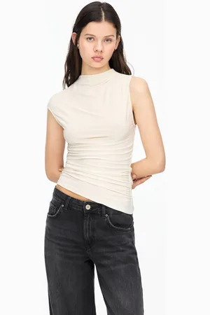 Pull&Bear Top Asymétrique Froncé