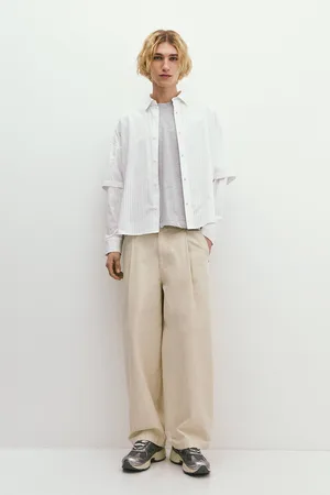 Pull&Bear Pantalon À Pinces Et Boutons À La Taille